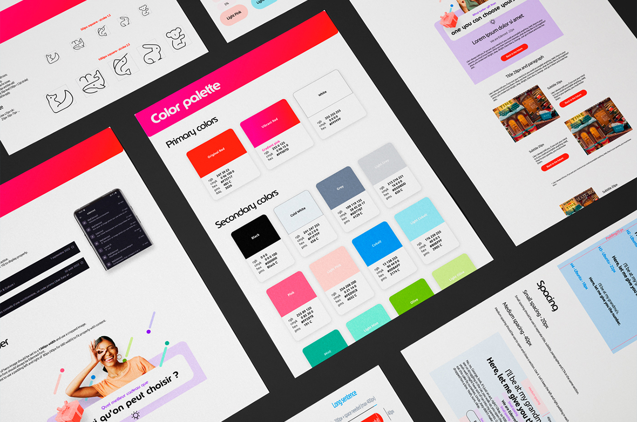 Présentation du Design System applicable à l'e-mailling